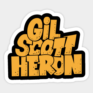 Gil Scott-Heron - Soul and Jazz Legend - Poet and Spoken Word Artist Sticker